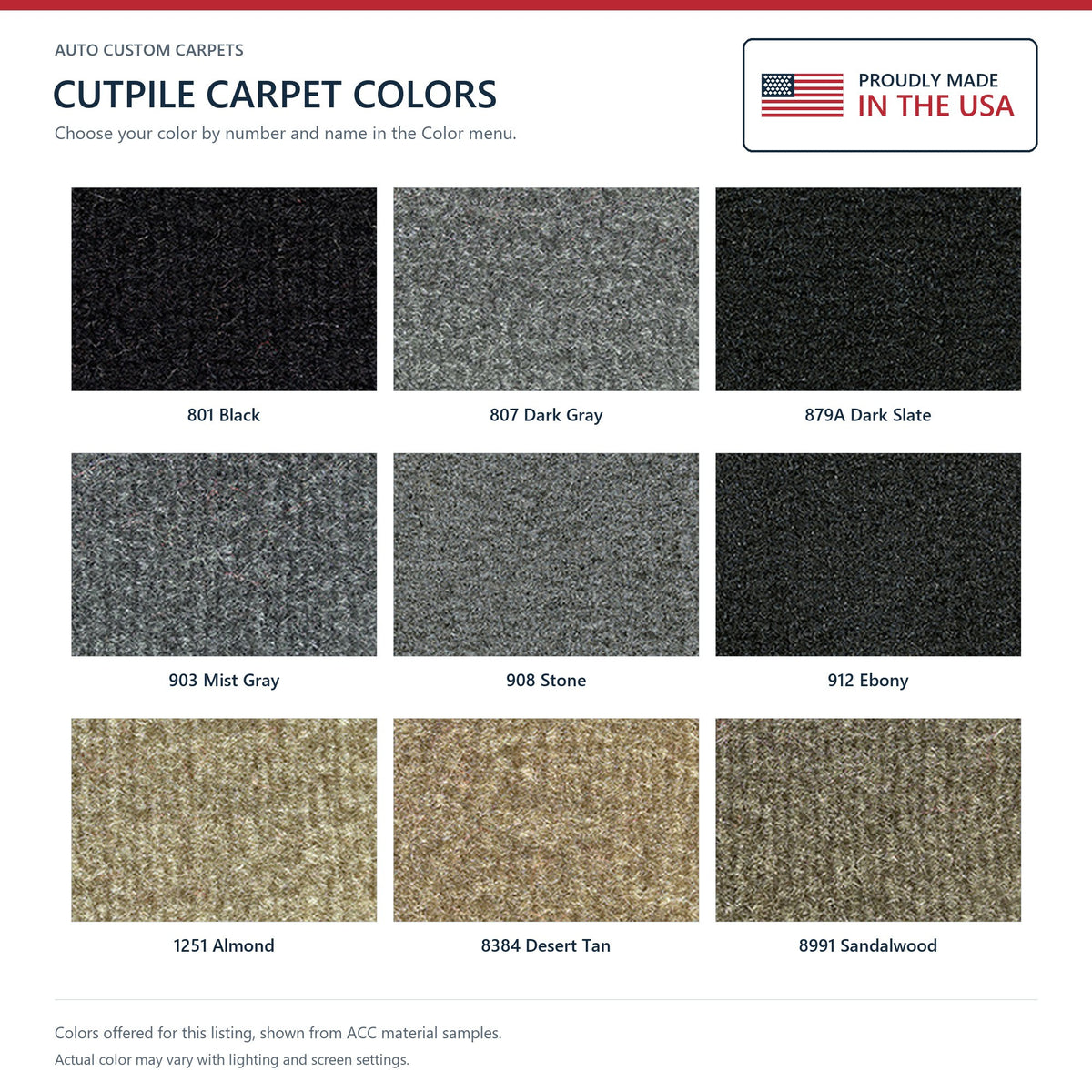 2008-2016 Ford F-550 Super Duty Super Cab 4 Suicide Doors Ext Cutpile Replacement Carpet Kit - 1-Piece - product details imag