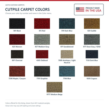 1988-1998 GMC K3500 Ext Cab w/o Rear Air Cutpile Molded Replacement Carpet Kit - 1-Piece - product details image 9