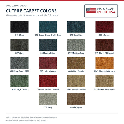 1986-1991 Oldsmobile Delta 88 Royale 4DR Front Wheel Drive Cutpile Replacement Carpet Kit - 1-Piece - product details image 9