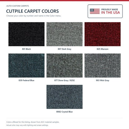 ACC Cutpile color options for this listing - Proudly Made in the USA