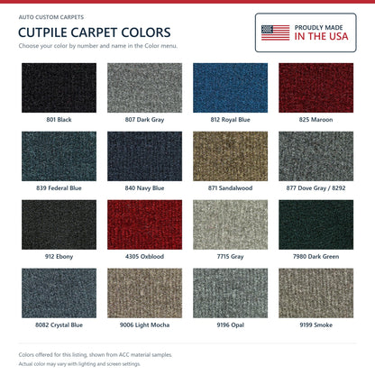 1989-1997 Ford Thunderbird 2DR Cutpile Molded Replacement Carpet Kit - 1-Piece - product details image 9