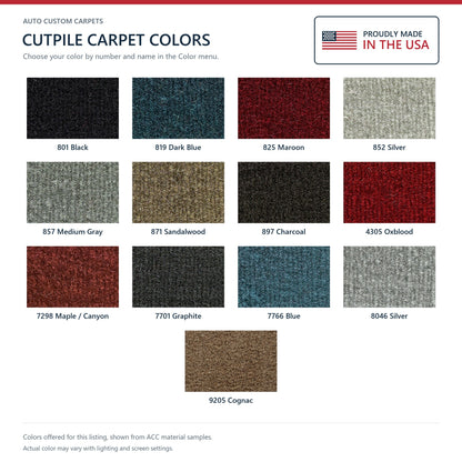 1989-1991 Chevrolet V2500 Suburban 4WD Complete Cutpile Molded Replacement Carpet Kit - 5-Piece - product details image 9