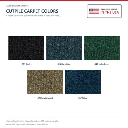 1974 Dodge D100 Pickup Reg Cab 2WD 4spd Cutpile Molded Replacement Carpet Kit - 1-Piece - product details image 9
