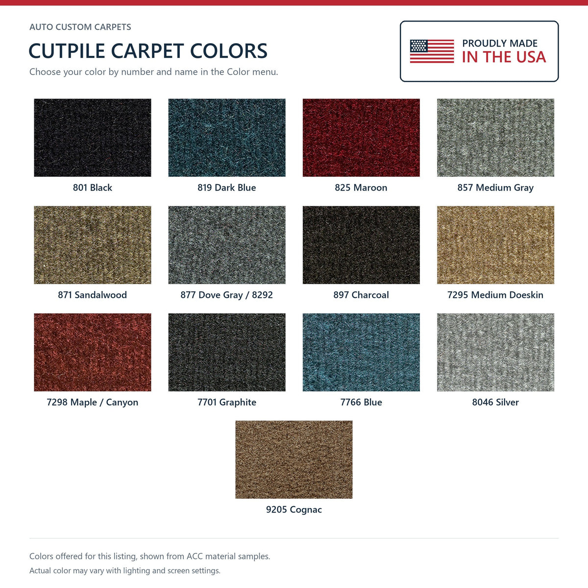 1987-1988 Chevrolet V20 Suburban 4WD Complete Cutpile Molded Replacement Carpet Kit - 5-Piece - product details image 9