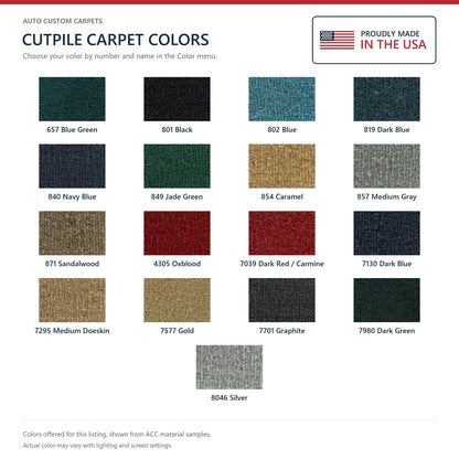 1978-1980 Dodge D200 Reg Cab 2WD Auto Cutpile Molded Replacement Carpet Kit - 1-Piece - product details image 9