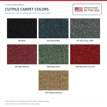 1986-1987 Buick Somerset 2DR Cutpile Molded Replacement Carpet Kit - 1-Piece - product details image 9