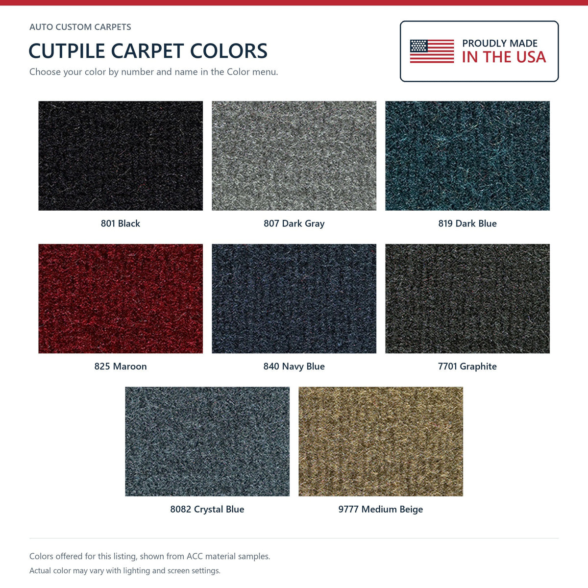 1991-1996 Buick Roadmaster 4DR Cutpile Molded Replacement Carpet Kit - 1-Piece - product details image 9