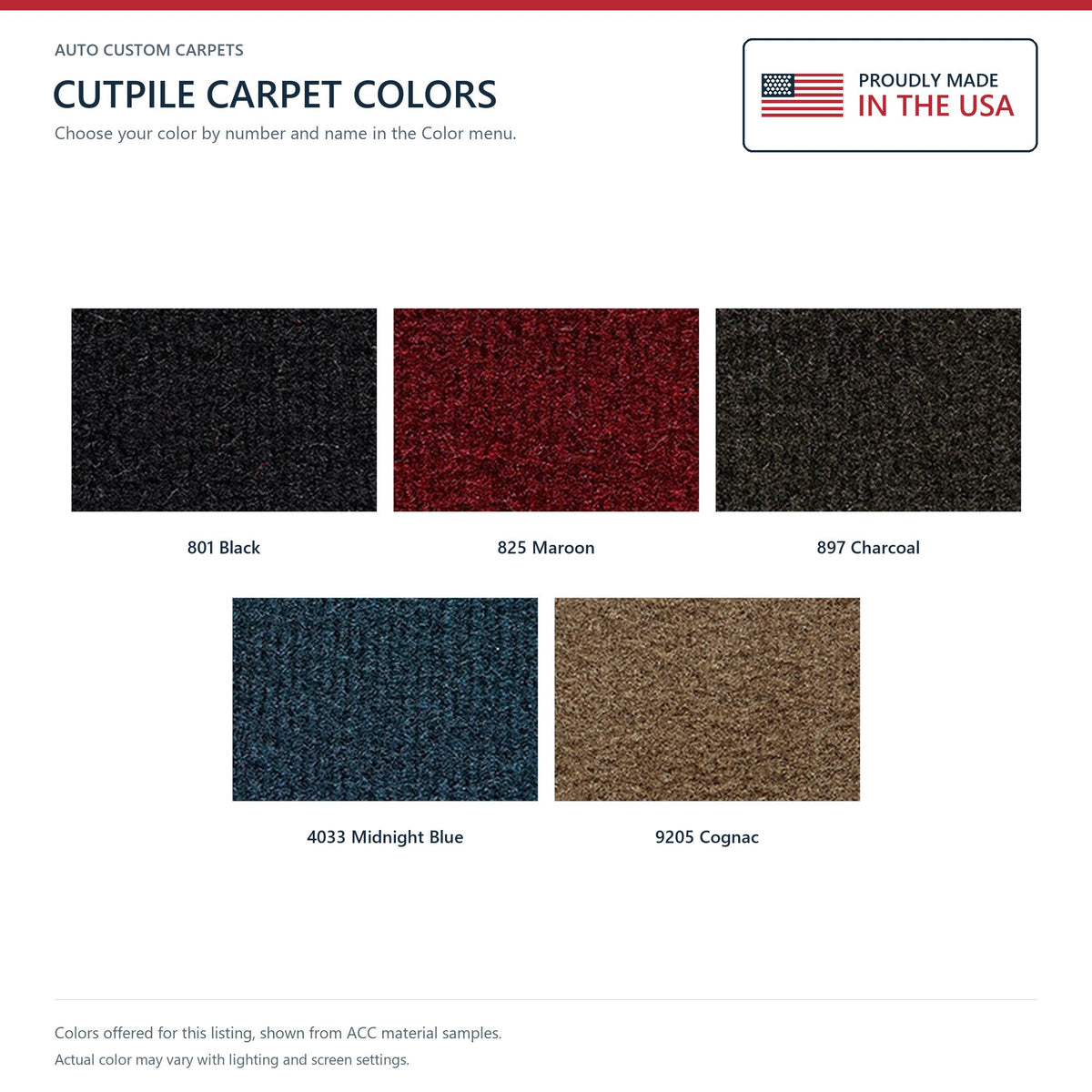 1988 Chevrolet R30 Rear Cab Wall Cutpile Replacement Carpet Kit - 1-Piece - product details image 5