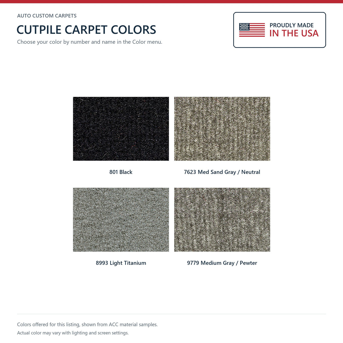 1998-2002 Cadillac Eldorado Cutpile Molded Replacement Carpet Kit - 1-Piece - product details image 9