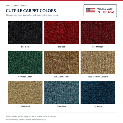 1975-1979 Ford F-150 Reg Cab 2WD Auto C-6 Column Hi Tunnel Cutpile Replacement Carpet Kit - 1-Piece - product details image 9
