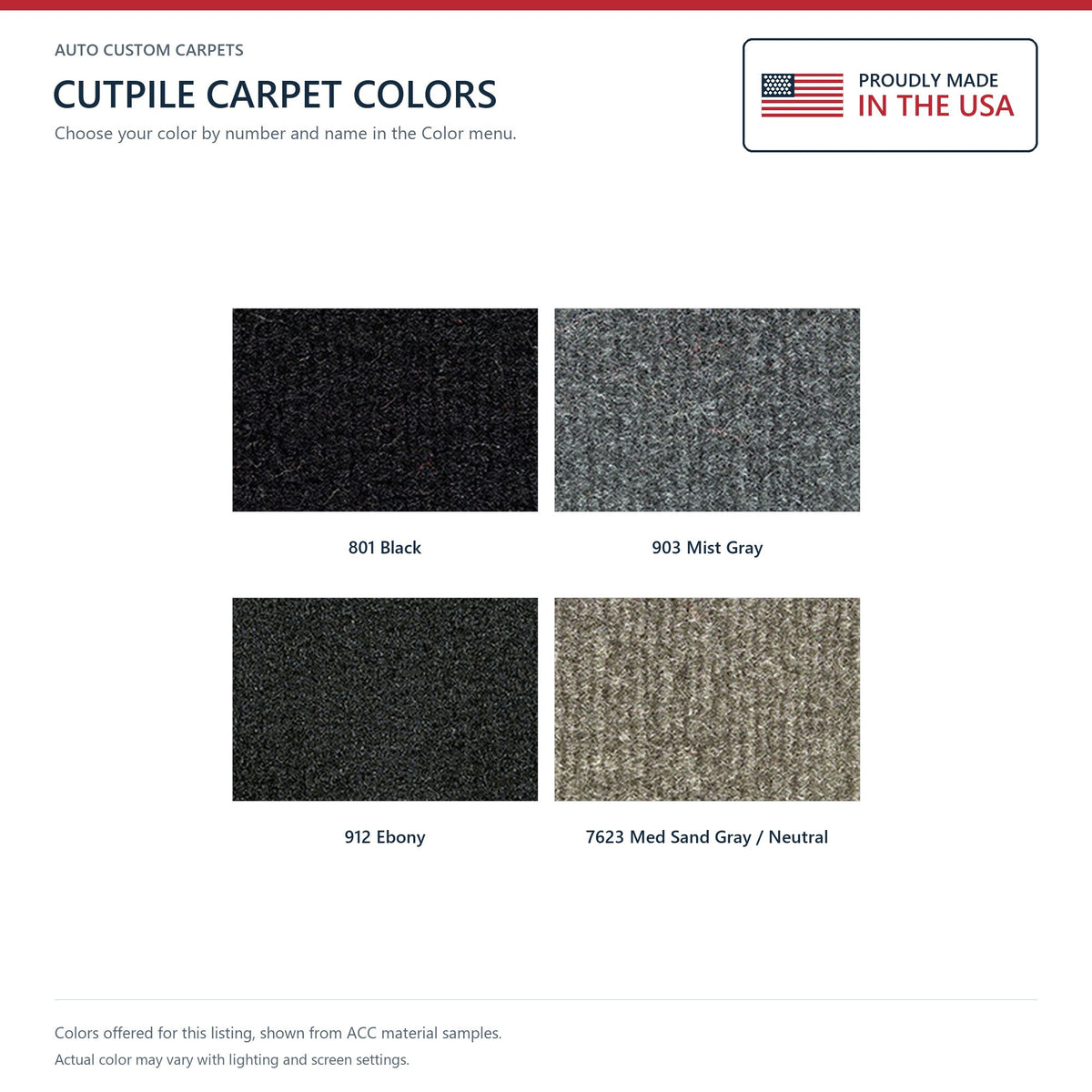 2014-2018 GMC Sierra 1500 Reg Cab 2 & 4WD Cutpile Molded Replacement Carpet Kit - 1-Piece - product details image 9