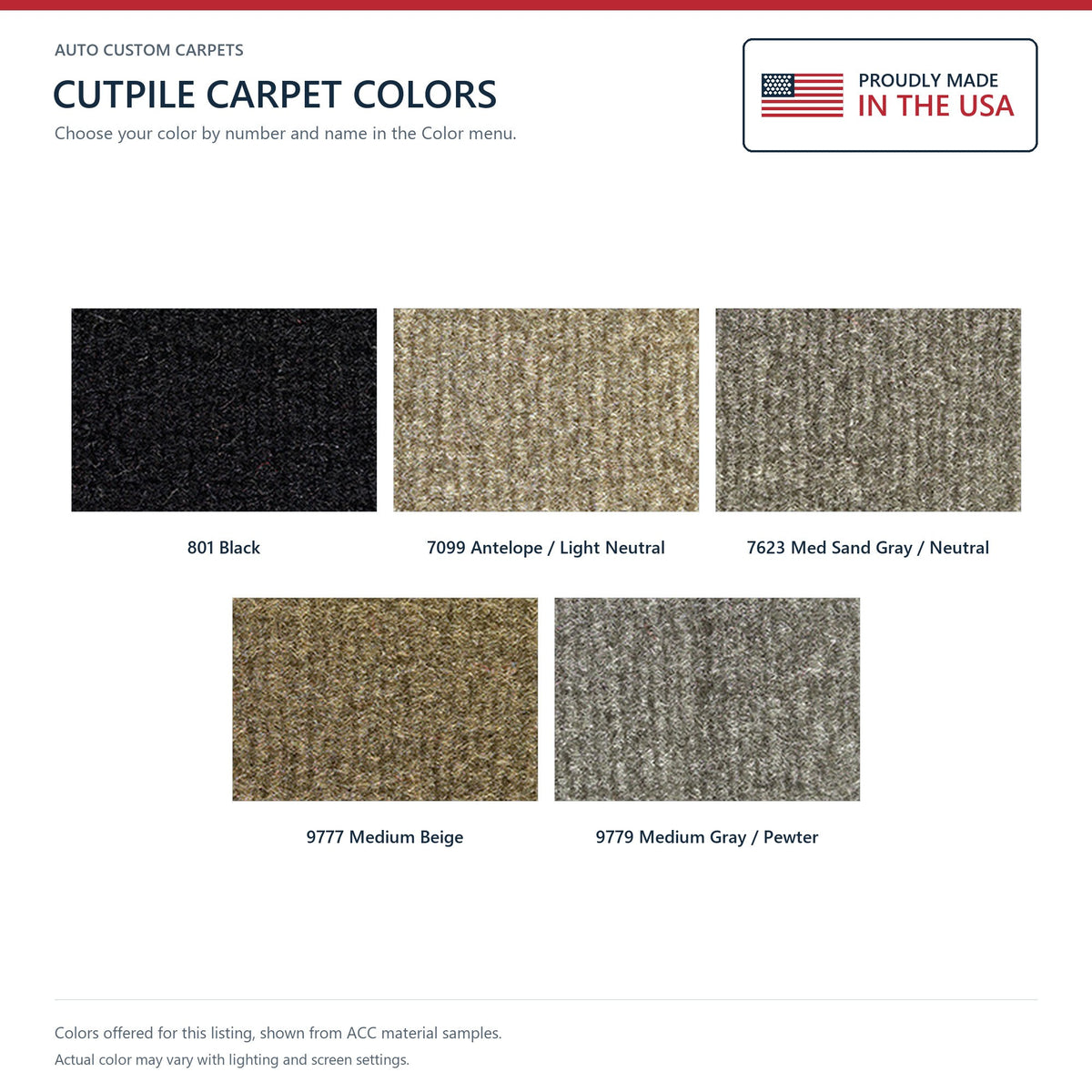 2002-2006 Cadillac Escalade EXT Crew Cab 2 & 4WD Cutpile Molded Replacement Carpet Kit - 1-Piece - product details image 9