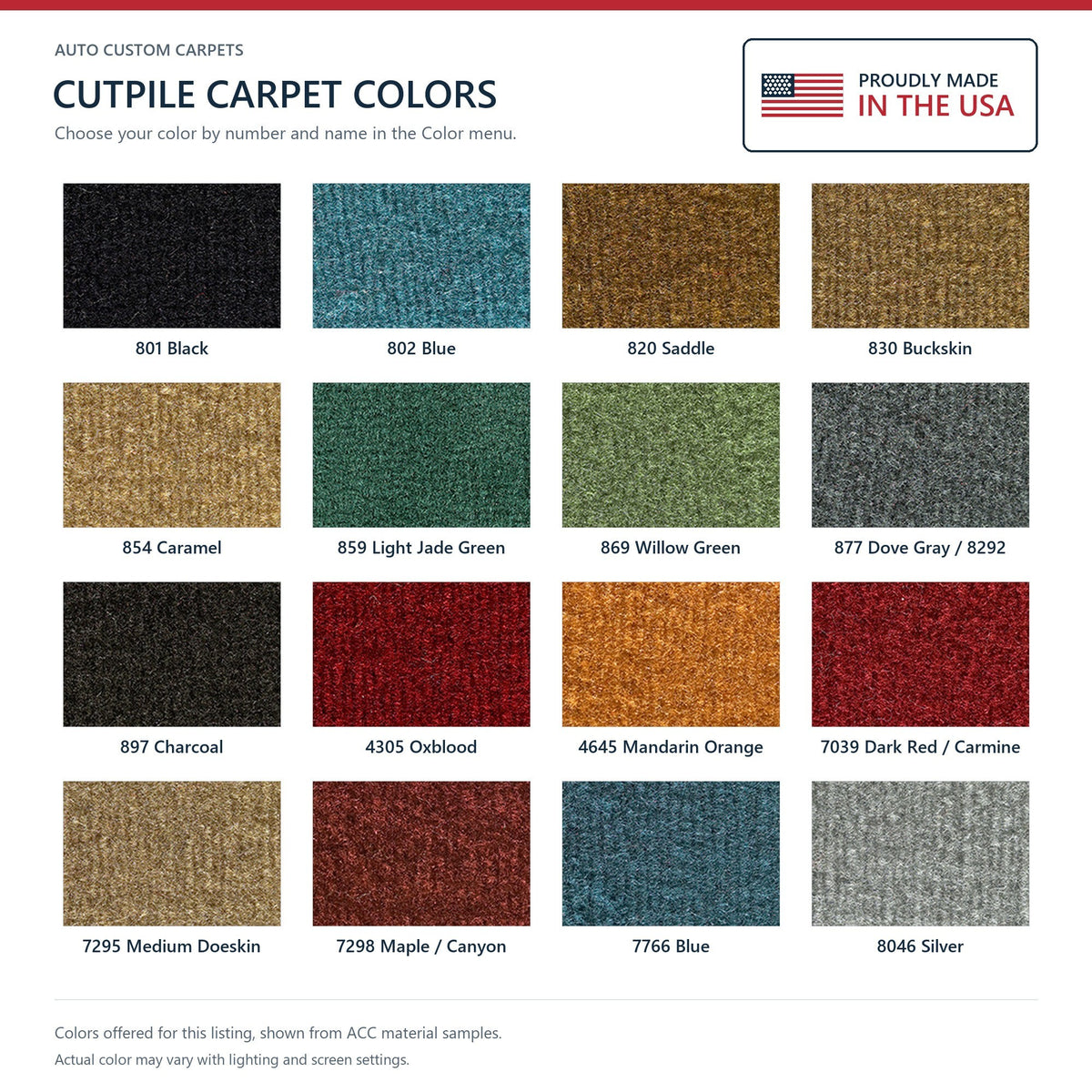 1975-1978 GMC C35 Crew Cab 2WD Auto 400 Trans Column Cutpile Molded Replacement Carpet Kit - 2-Piece - product details image 