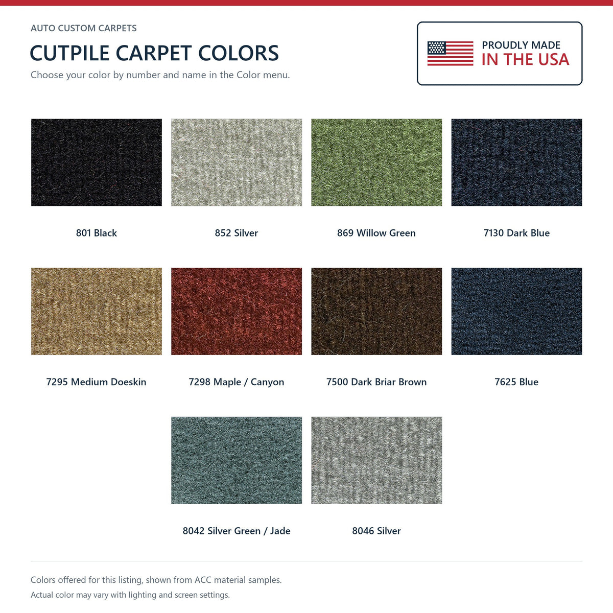 1980-1983 Buick Estate Wagon 4DR Cutpile Molded Replacement Carpet Kit - 1-Piece - product details image 9
