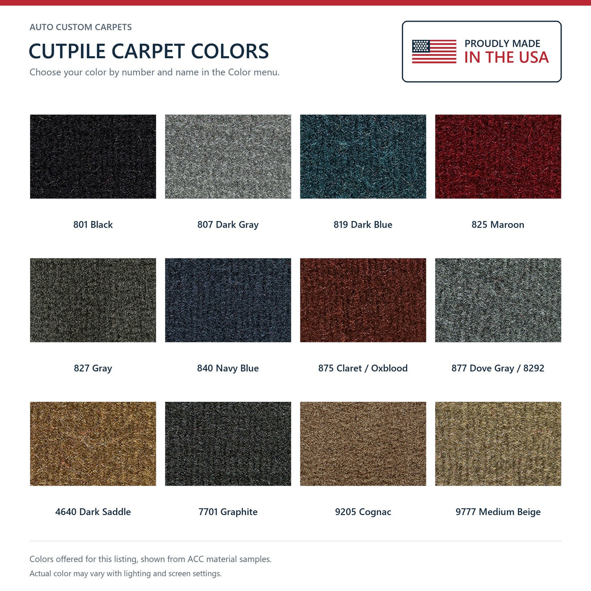 1991-1992 Oldsmobile Custom Cruiser 4DR Cutpile Molded Replacement Carpet Kit - 1-Piece - product details image 9