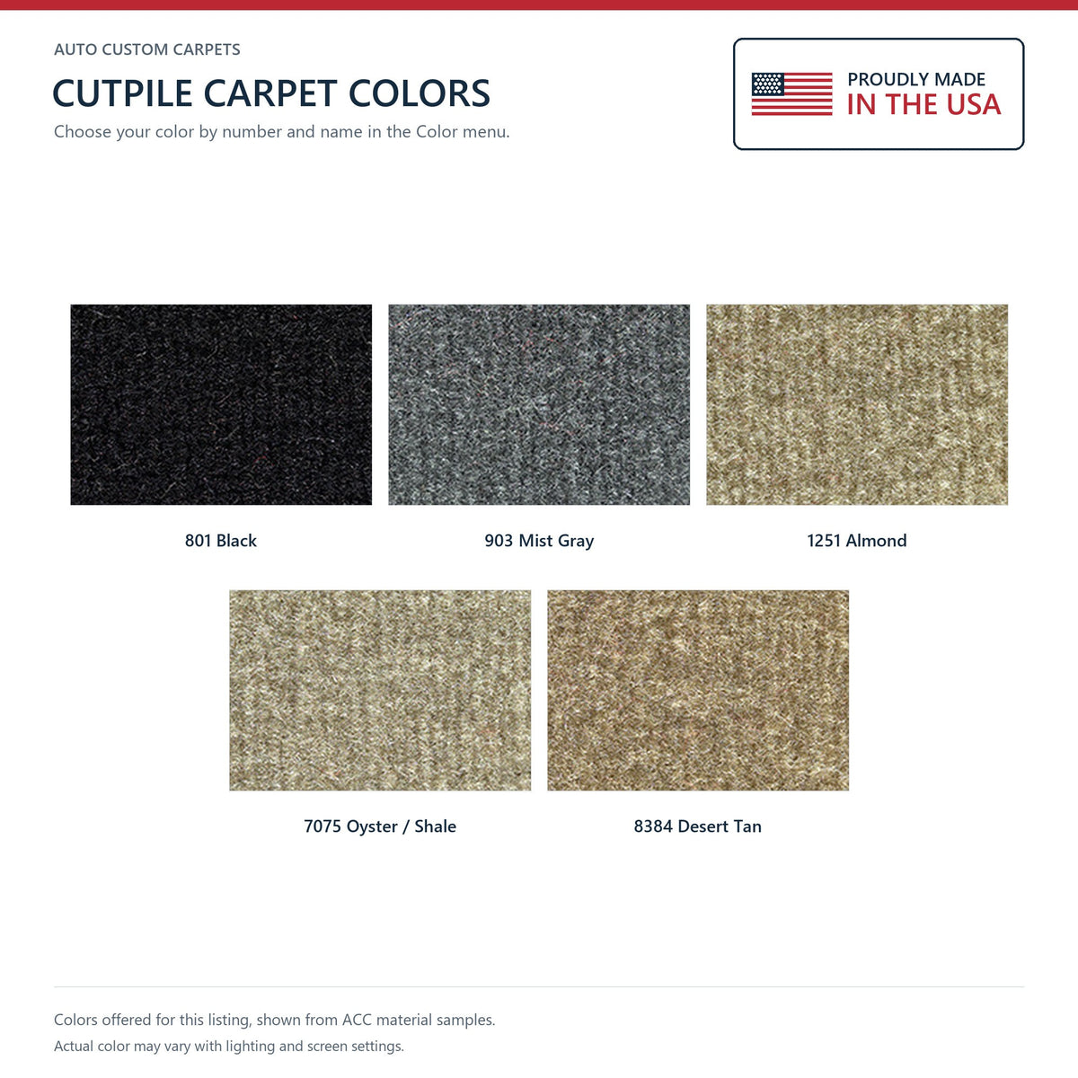 2018-2021 Jeep Wrangler JL Pass Area 4DR Cutpile Molded Replacement Carpet Kit - 3-Piece - product details image 8