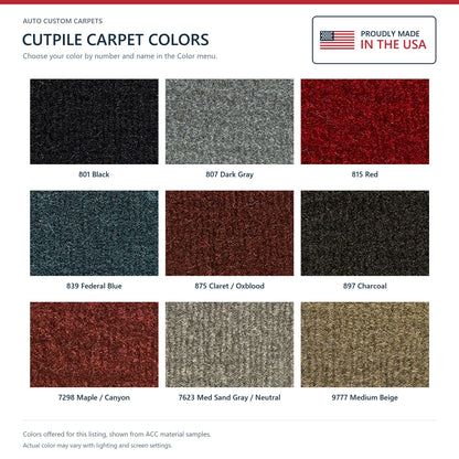 ACC Cutpile color options for this listing - Proudly Made in the USA