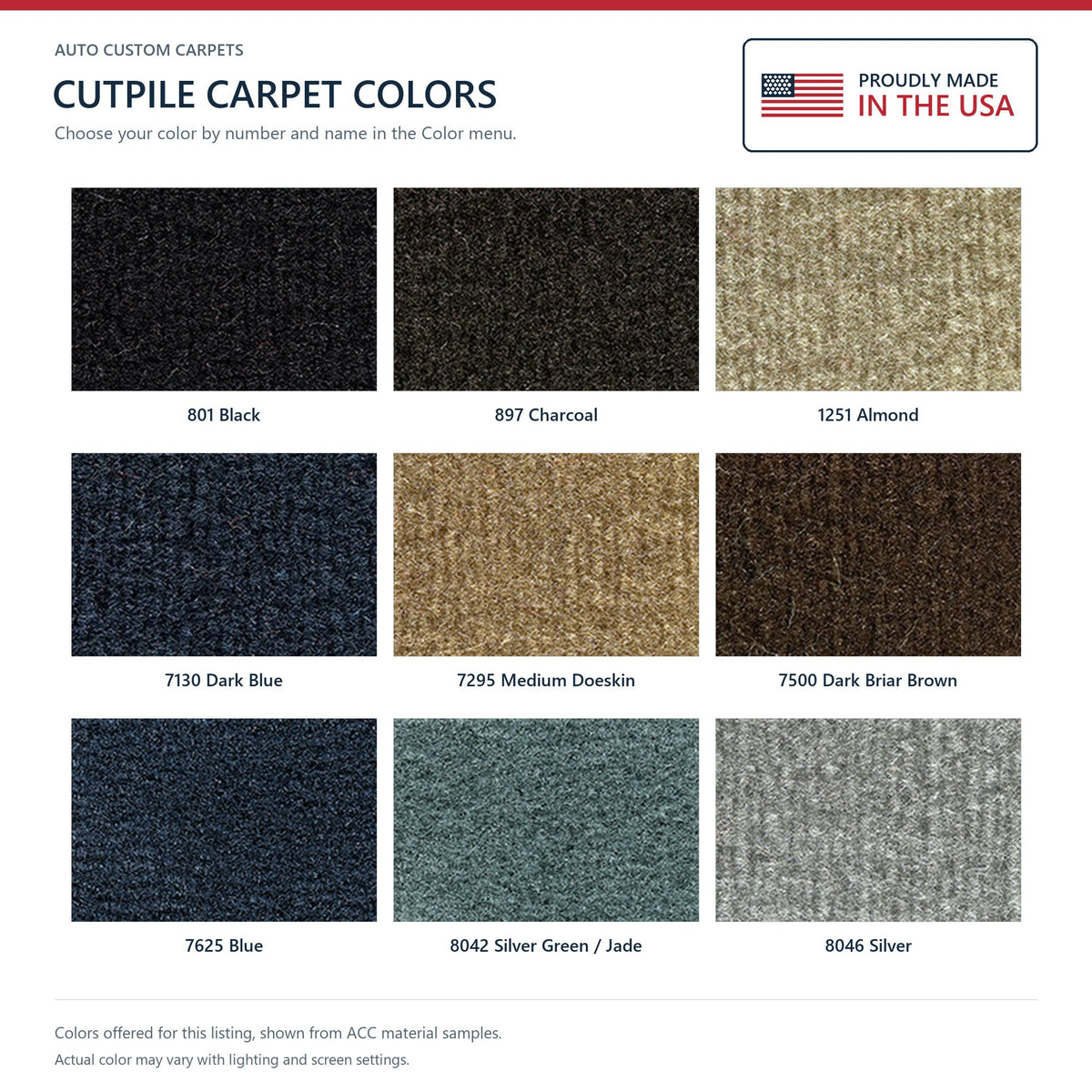 1982-1984 Chevrolet Camaro with Console Complete Cutpile Molded Replacement Carpet Kit - 2-Piece - product details image 9