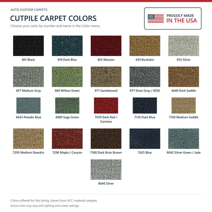 1977-1985 Buick LeSabre 4DR Rear Wheel Drive Cutpile Molded Replacement Carpet Kit - 1-Piece - product details image 9