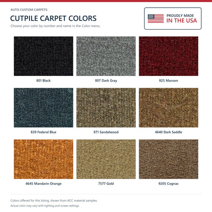 1986-1992 Jeep Comanche Reg Cab Full Floor Cutpile Molded Replacement Carpet Kit - 1-Piece - product details image 9