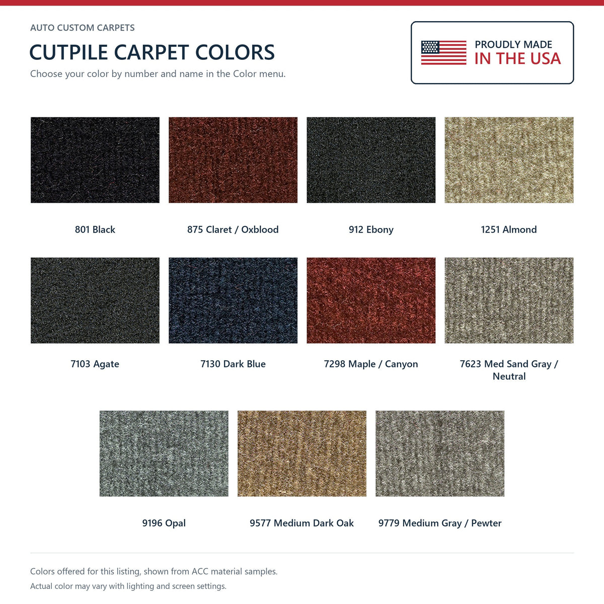 2000-2005 Buick LeSabre Limited 4DR Cutpile Molded Replacement Carpet Kit - 1-Piece - product details image 9