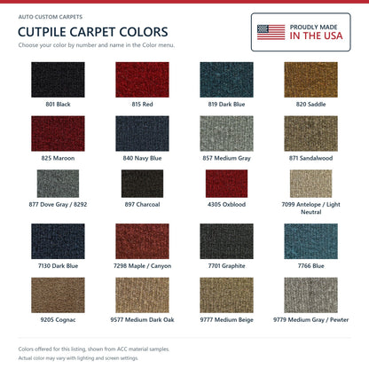 1988-1999 GMC C1500 Reg Cab Cutpile Molded Replacement Carpet Kit - 1-Piece - product details image 9