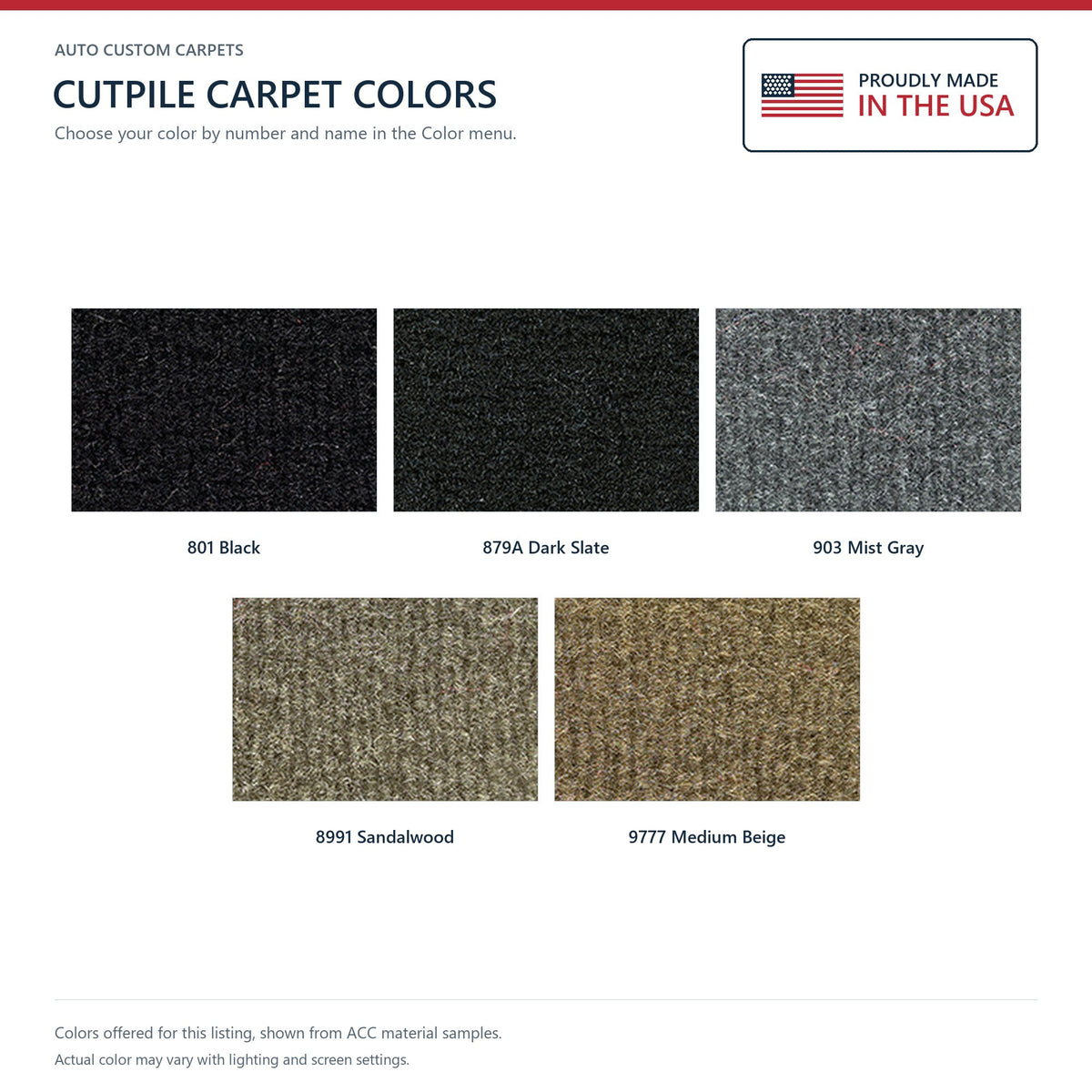 1999-2003 Dodge Ram 1500 Van Short Cargo Area Cutpile Molded Replacement Carpet Kit - 4-Piece - product details image 6