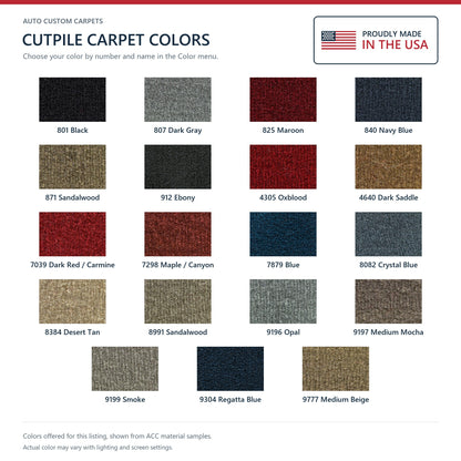 ACC Cutpile color options for this listing - Proudly Made in the USA