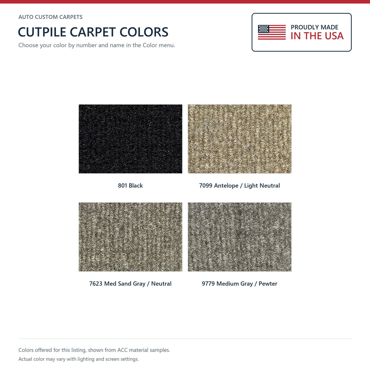 2002-2006 Cadillac Escalade 4DR Complete Cutpile Molded Replacement Carpet Kit - 2-Piece - product details image 9