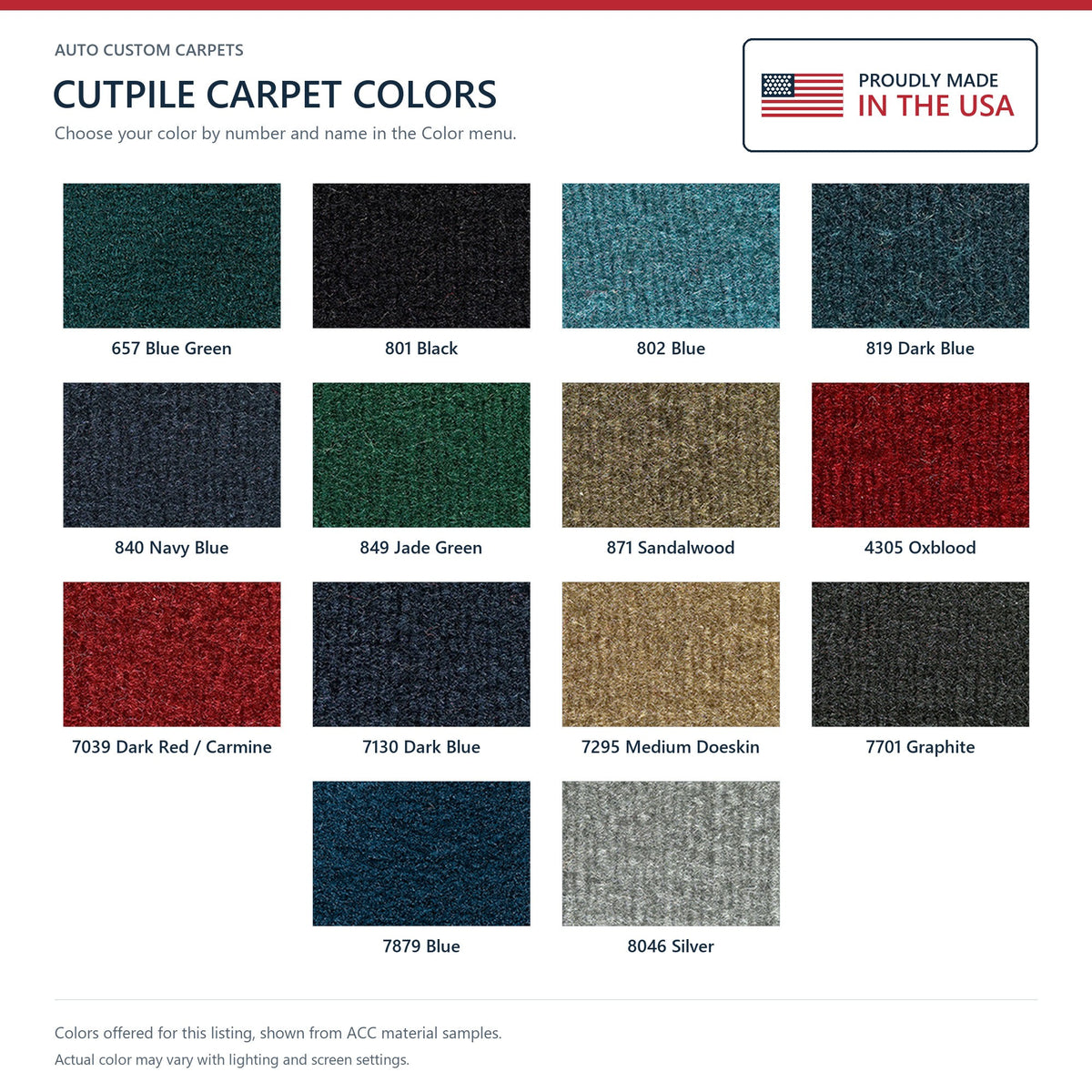 1975-1979 Dodge D100 Kick Panel Inserts with Cardboard Cutpile Replacement Carpet Kit - 2-Piece - product details image 5