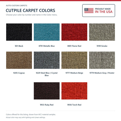 1990-1993 Chevy Corvette Coupe w/ 2 Dr Latches Rear w/ Pad Cutpile Replacement Carpet Kit - 4-Piece - product details image 7
