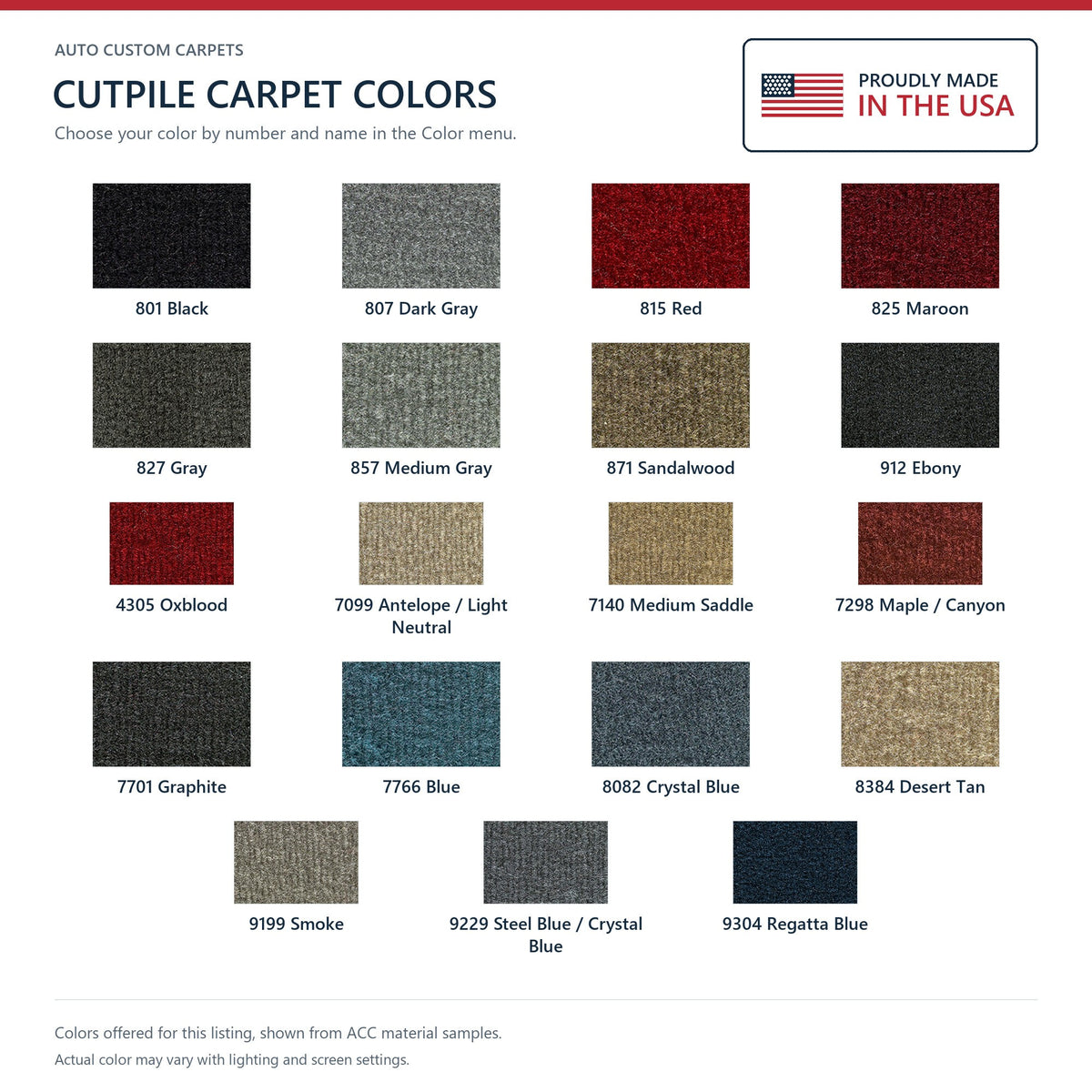 1982-1993 Ford Mustang Coupe/Hatchback Pass Area Cutpile Molded Replacement Carpet Kit - 1-Piece - product details image 9
