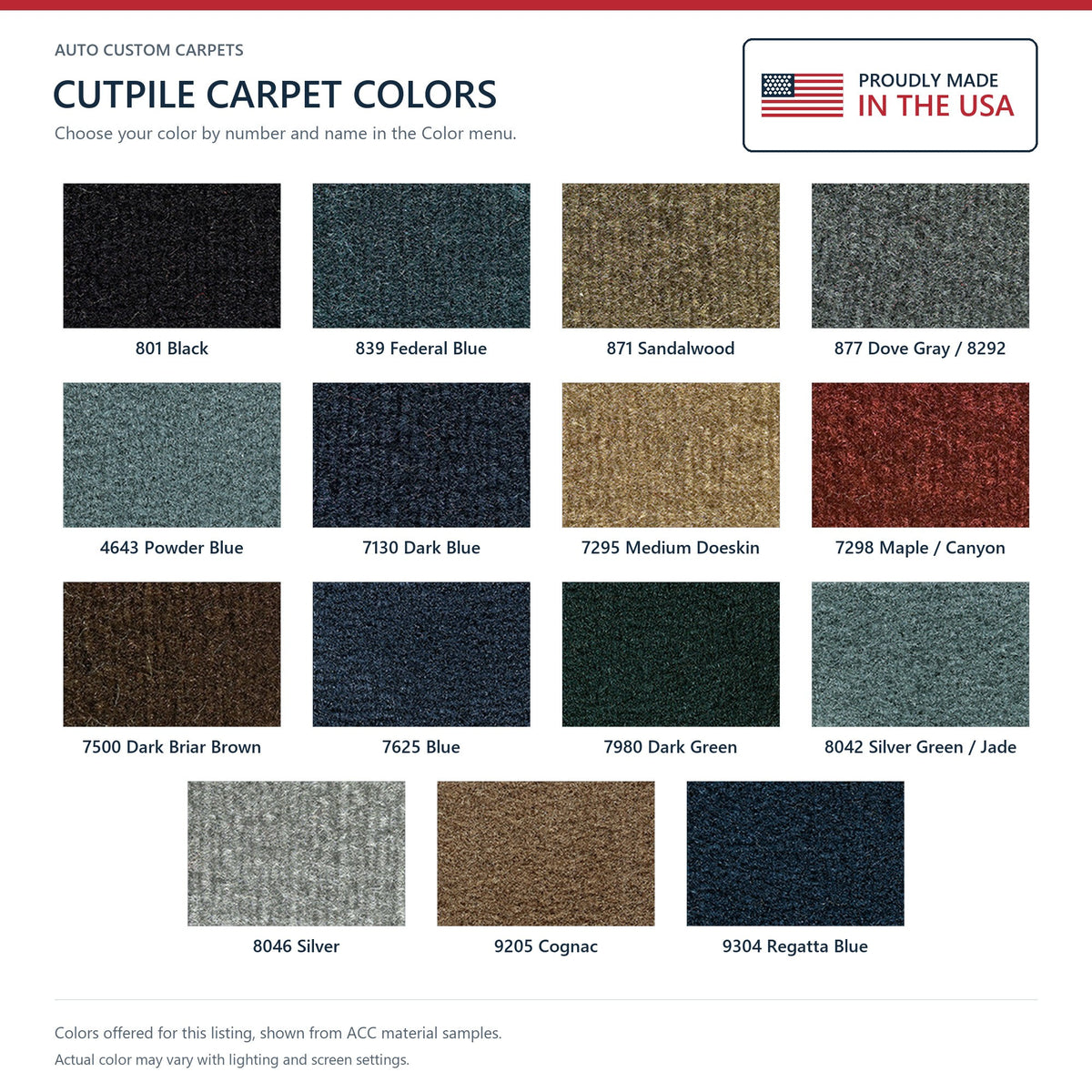 1979-1985 Cadillac Eldorado Cutpile Molded Replacement Carpet Kit - 1-Piece - product details image 9