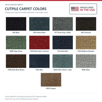 1982-1988 Oldsmobile Firenza 2DR Cutpile Molded Replacement Carpet Kit - 1-Piece - product details image 9