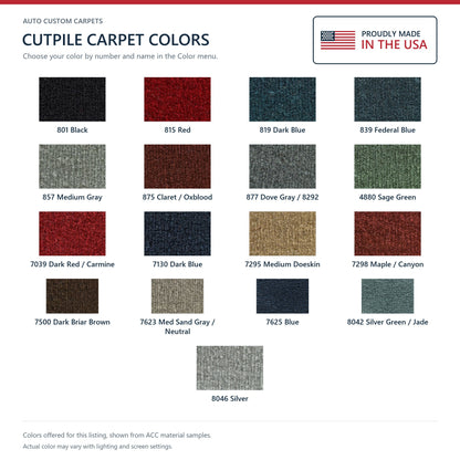 1982-1987 Oldsmobile Cutlass Supreme 2DR Cutpile Molded Replacement Carpet Kit - 1-Piece - product details image 9