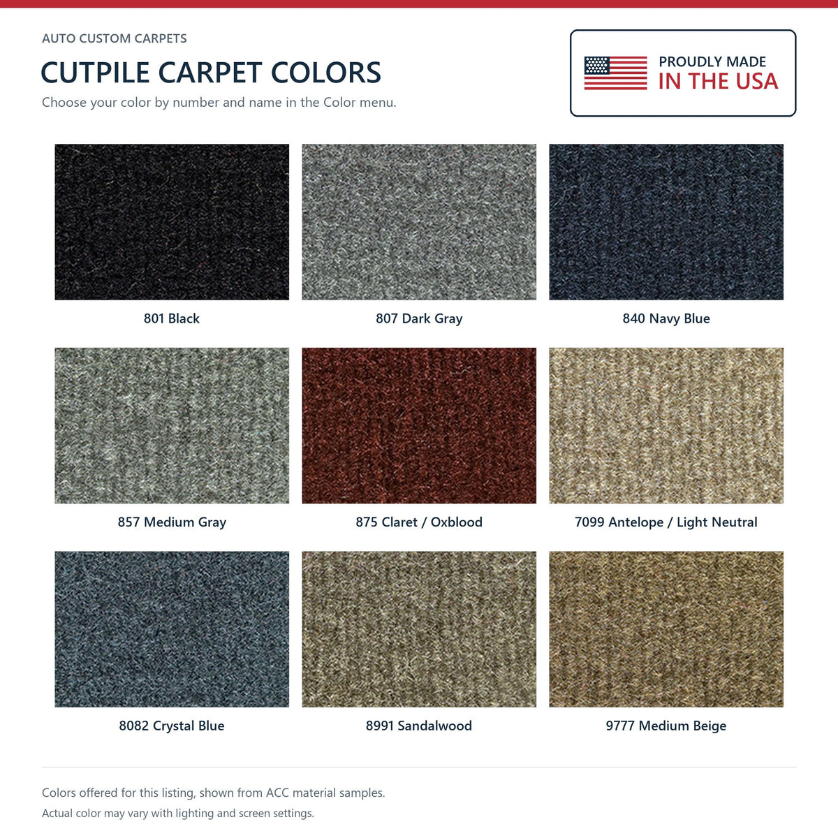 1995-1999 GMC Yukon 2DR Cargo Area Cutpile Replacement Carpet Kit - 1-Piece - product details image 7