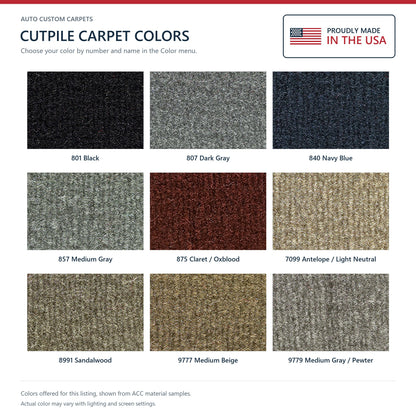 1995-1999 Chevrolet Tahoe 2DR with Heat Vents Complete Cutpile Molded Replacement Carpet Kit - 2-Piece - product details imag