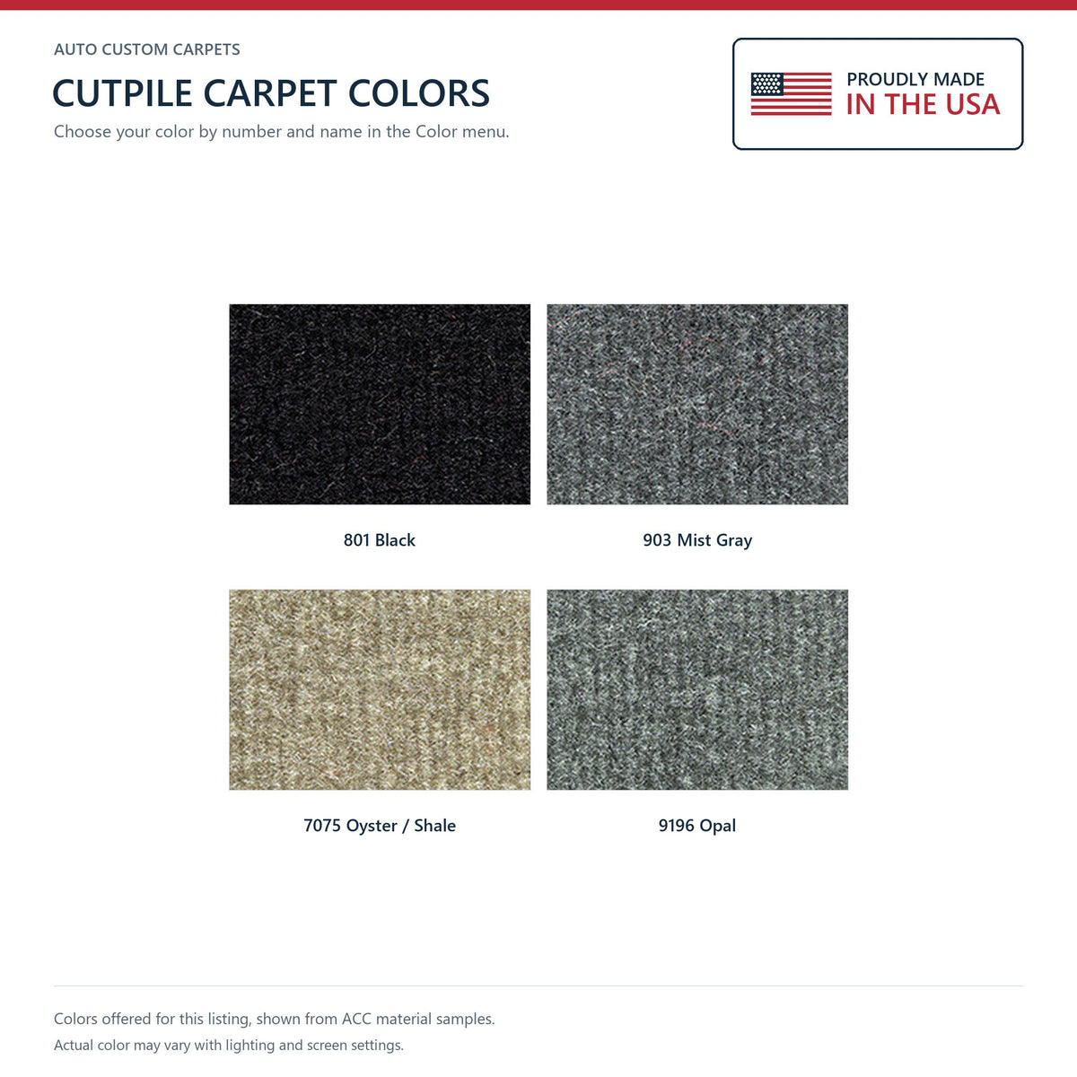 2016-2025 Chevrolet Malibu 4DR Cutpile Molded Replacement Carpet Kit - 3-Piece - product details image 9