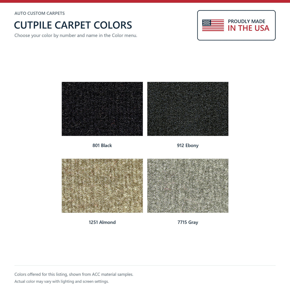 2007-2009 Cadillac Escalade ESV w/2nd Row Bucket Seat Mount Cutpile Replacement Carpet Kit - 2-Piece - product details image 