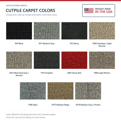 1994-2002 Chevy Camaro Conv w/ Console w/o Heel Pad Cutpile Molded Replacement Carpet Kit - 1-Piece - product details image 7