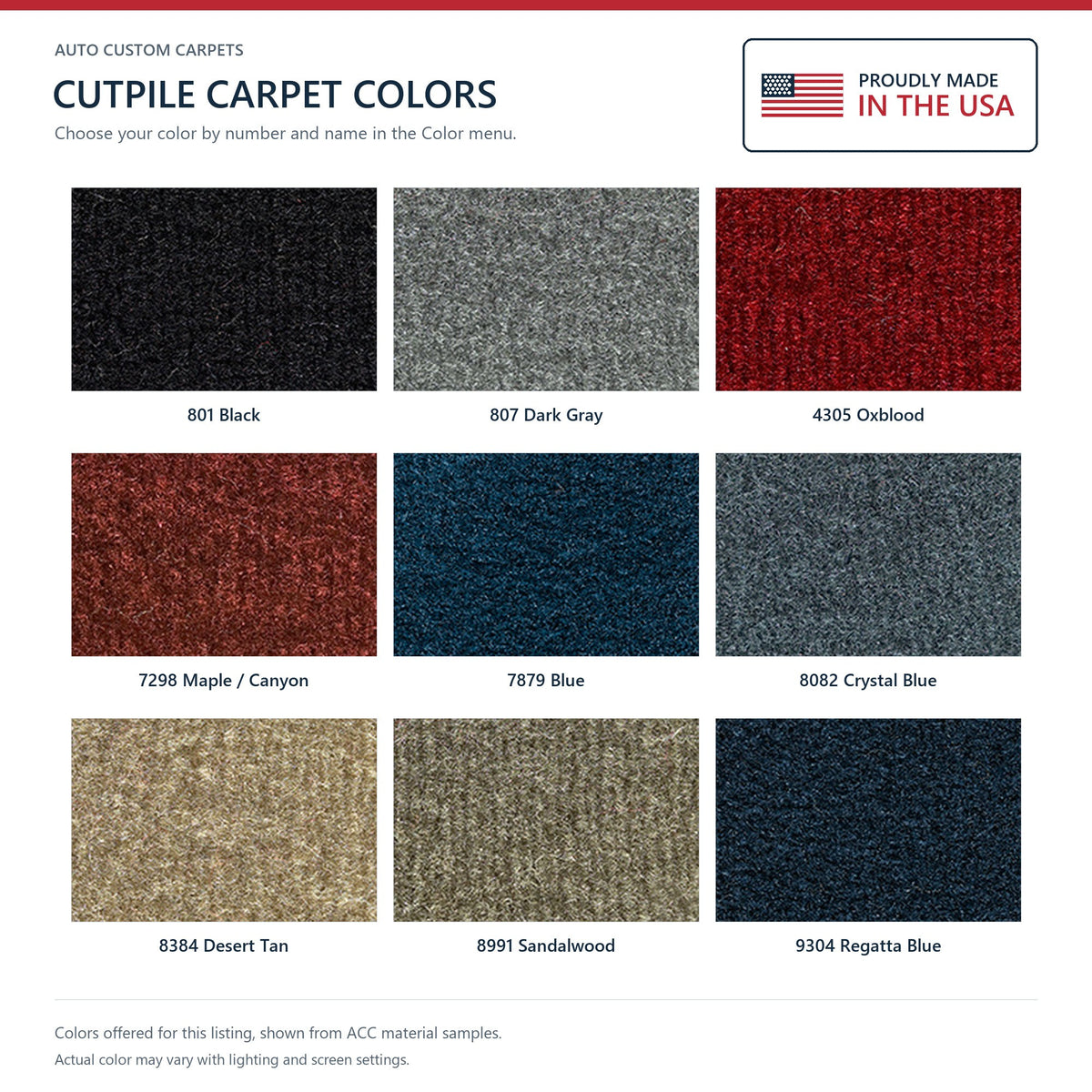 1984-1990 Ford Bronco II Cargo Area Cutpile Replacement Carpet Kit - 1-Piece - product details image 7