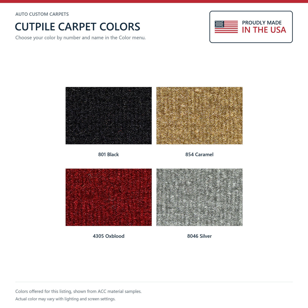 1983-1987 Plymouth Turismo 2DR Cutpile Molded Replacement Carpet Kit - 1-Piece - product details image 9