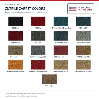 1985-1993 Cadillac DeVille 2DR Coupe Front Wheel Drive Cutpile Molded Replacement Carpet Kit - 1-Piece - product details imag
