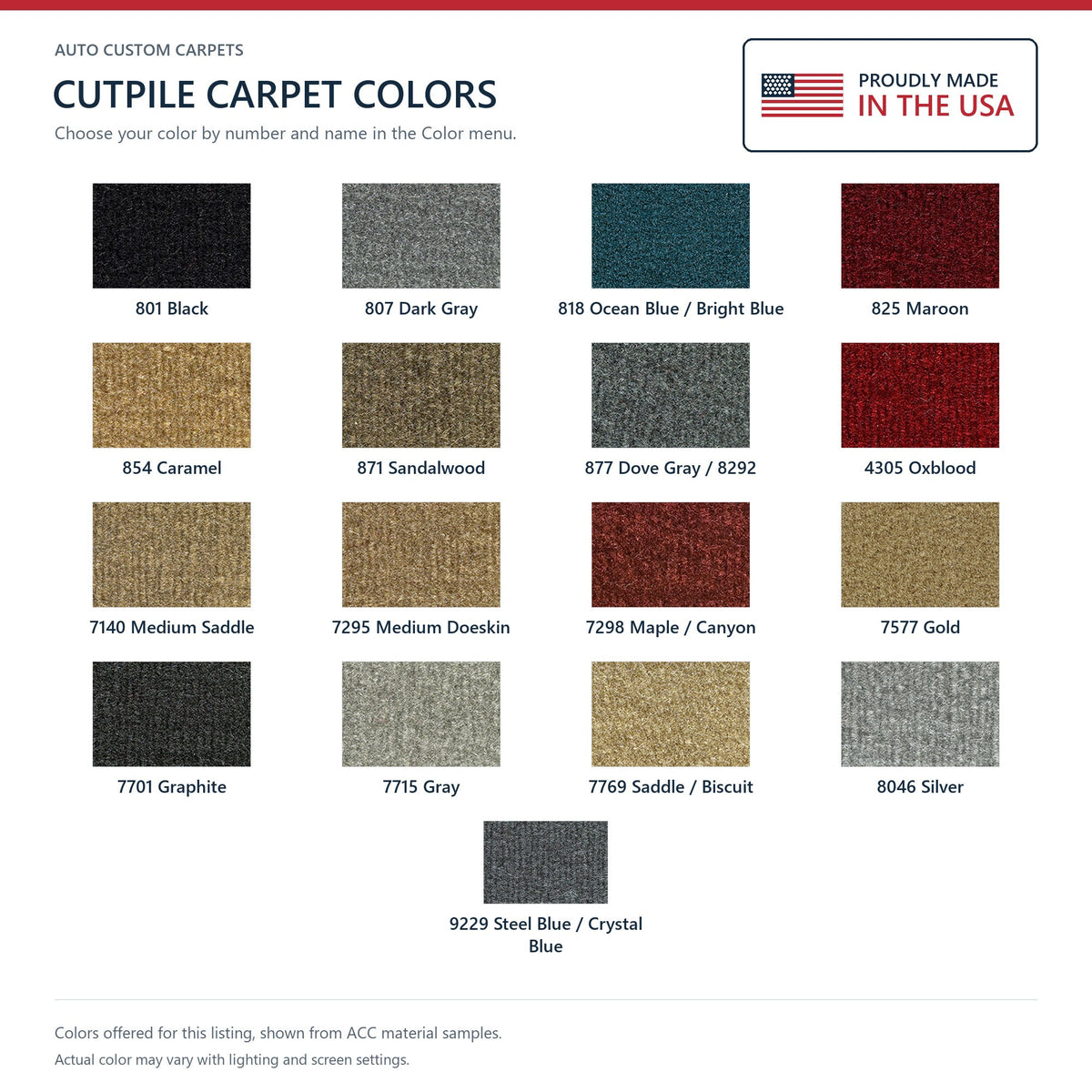1986-1989 Dodge D100 Ext Cab 2WD Auto Cutpile Molded Replacement Carpet Kit - 1-Piece - product details image 9