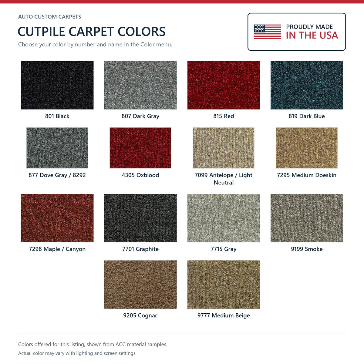 1986-1993 Buick Riviera 2DR Cutpile Molded Replacement Carpet Kit - 1-Piece - product details image 9