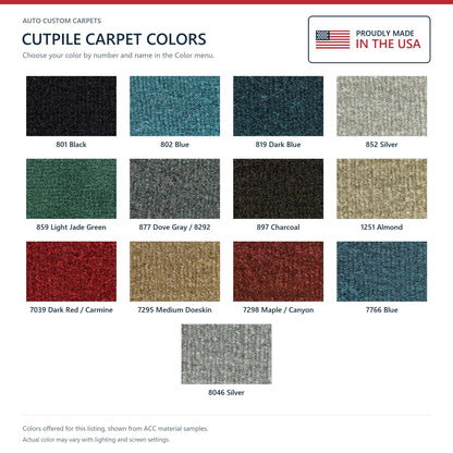 1979-1986 GMC C1500 Kick Panel Inserts without Cardboard Cutpile Replacement Carpet Kit - 4-Piece - product details image 4
