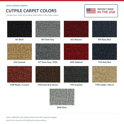 1984-1986 Dodge 600 2DR Convertible Cutpile Molded Replacement Carpet Kit - 1-Piece - product details image 9