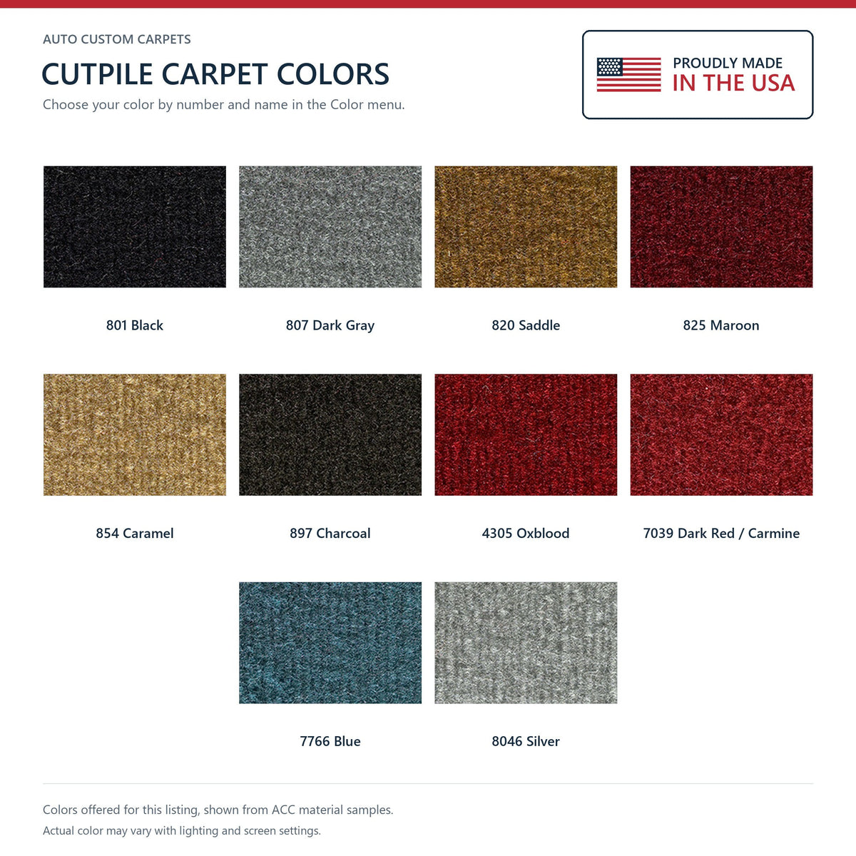 1978-1980 Chevrolet K5 Blazer Cargo Area Cutpile Molded Replacement Carpet Kit - 5-Piece - product details image 7