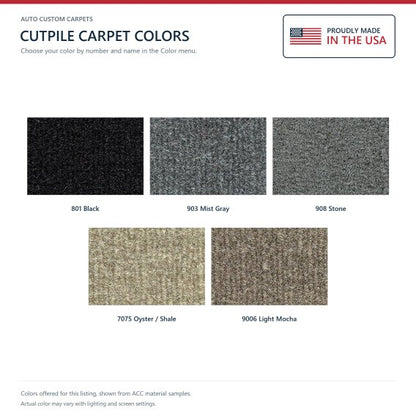 ACC Cutpile color options for this listing - Proudly Made in the USA
