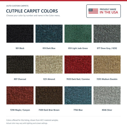 1981-1986 GMC C3500 Reg Cab 2WD Auto/3spd Column Hi Tunnel Cutpile Replacement Carpet Kit - 1-Piece - product details image 1